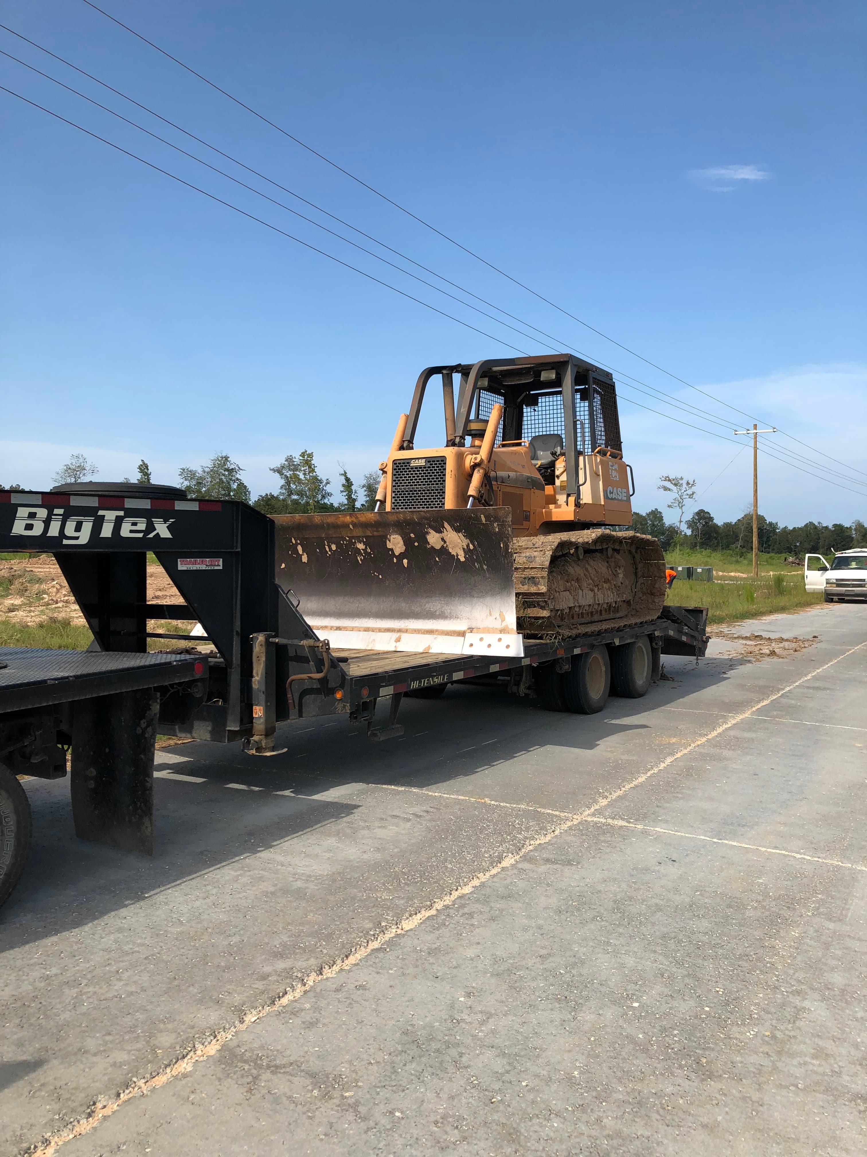 Equipment staged at an Iron Wolf Concrete commercial job site near Houston, TX